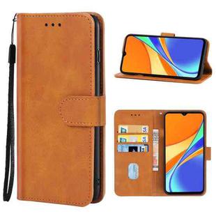 Leather Phone Case For Xiaomi Redmi 9 Activ(Brown)