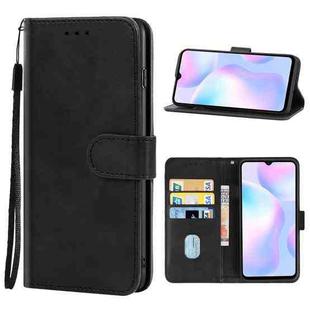 Leather Phone Case For Xiaomi Redmi 9A Sport(Black)