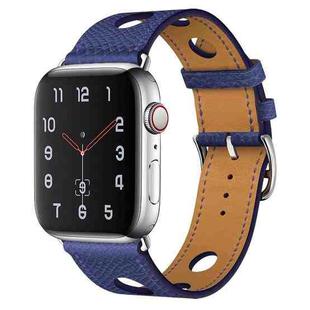 PU Silver Buckle Watch Band For Apple Watch Series 8&7 41mm / SE 2&6&SE&5&4 40mm / 3&2&1 38mm(Royal Blue)