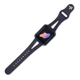 Silicone Integrated Watch Band For Apple Watch Series 8&7 41mm / SE 2&6&SE&5&4 40mm / 3&2&1 38mm(Blue)