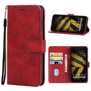 Leather Phone Case For CAT S42(Red)