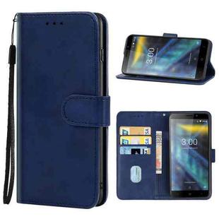 Leather Phone Case For DOOGEE X50L(Blue)