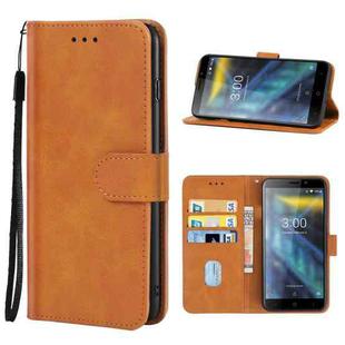 Leather Phone Case For DOOGEE X50L(Brown)
