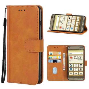 Leather Phone Case For Kyocera Basio 3(Brown)