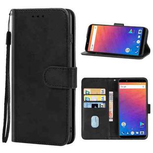 Leather Phone Case For Ulefone Power 3 / Power 3S(Black)