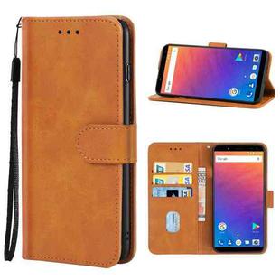 Leather Phone Case For Ulefone Power 3 / Power 3S(Brown)