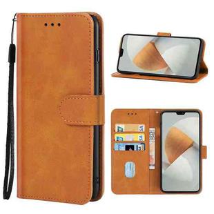 Leather Phone Case For vivo V23 Pro(Brown)