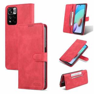 For Xiaomi Redmi Note 11 Pro(5G) AZNS Dream II Skin Feel PU+TPU Horizontal Flip PU Phone Case(Red)