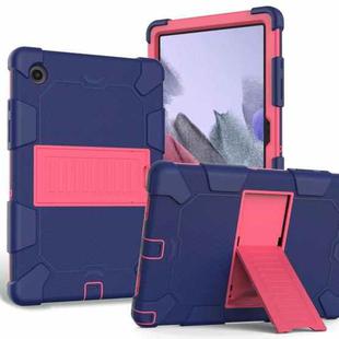 For Samsung Galaxy Tab A8 10.5 2021 Two-Color Robot Silicone + PC Tablet Case(Navy Blue + Rose Red)