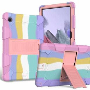 For Samsung Galaxy Tab A8 10.5 2021 Two-Color Robot Silicone + PC Tablet Case(Colorful + Rose Gold)