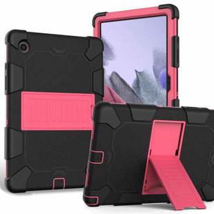 For Samsung Galaxy Tab A8 10.5 2021 Two-Color Robot Silicone + PC Tablet Case(Black + Rose Red)