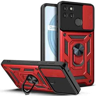 For OPPO Realme C21Y Sliding Camera Cover TPU+PC Phone Case(Red)