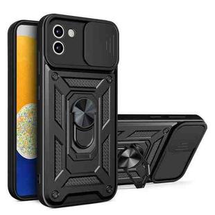 For Samsung Galaxy A03 5G 164mm Sliding Camera Cover TPU+PC Phone Case(Black)