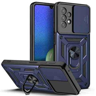 For Samsung Galaxy A13 4G Sliding Camera Cover TPU+PC Phone Case(Blue)