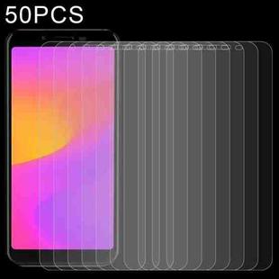 50 PCS 0.26mm 9H 2.5D Tempered Glass Film For BLU C5L Max