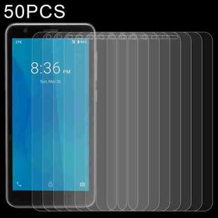 50 PCS 0.26mm 9H 2.5D Tempered Glass Film For ZTE Quest 5