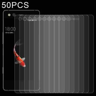 50 PCS 0.26mm 9H 2.5D Tempered Glass Film For ZTE Axon M