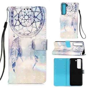 For Samsung Galaxy S22 5G 3D Painting Flip Leather Case with Holder(Fantasy Wind Chimes)