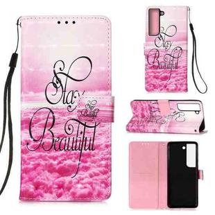 For Samsung Galaxy S22+ 5G 3D Painting Flip Leather Case with Holder(Beautiful)
