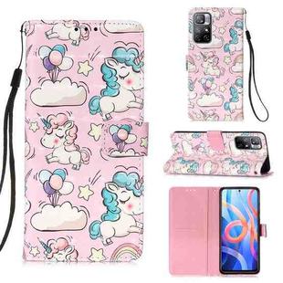 For Xiaomi Redmi Note 11 3D Painting Flip Leather Case with Holder(Pink Pony)