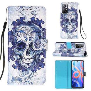 For Xiaomi Redmi Note 11 3D Painting Flip Leather Case with Holder(Cloud Skull)