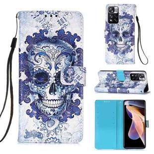 For Xiaomi Redmi Note 11 Pro 3D Painting Flip Leather Case with Holder(Cloud Skull)