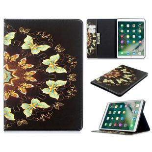 For iPad 10.2 Colored Drawing Pattern Horizontal Flip PU Leather Case with Holder & Card Slots & Wallet(Butterfly)
