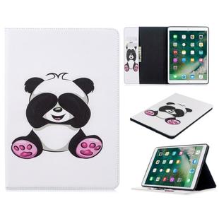 For iPad 10.2 Colored Drawing Pattern Horizontal Flip PU Leather Case with Holder & Card Slots & Wallet(Panda)