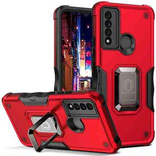 For TCL 20 XE Ring Holder Non-slip Armor Phone Case(Red)