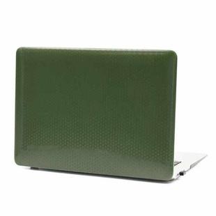 Laptop Plastic Honeycomb Protective Case For MacBook Air 13.3 inch A1932 / A2179 / A2337(Army Green)
