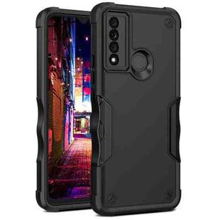 For TCL 20 XE Non-slip Armor Phone Case(Black)