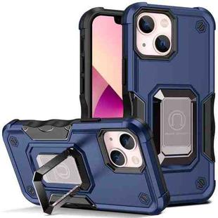 For iPhone 13 mini Ring Holder Non-slip Armor Phone Case (Blue)