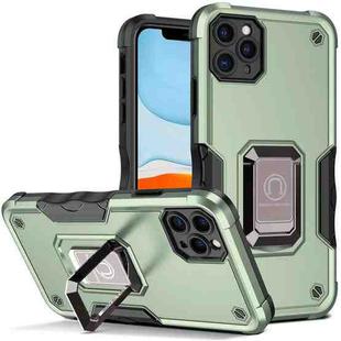 For iPhone 12 Pro Max Ring Holder Non-slip Armor Phone Case(Green)