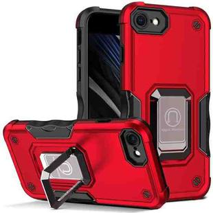 For iPhone SE 2022 / SE 2020 / 8 / 7 Ring Holder Non-slip Armor Phone Case(Red)