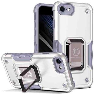For iPhone SE 2022 / SE 2020 / 8 / 7 Ring Holder Non-slip Armor Phone Case(White)