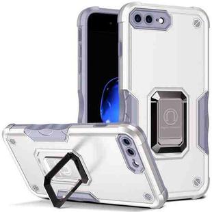 Ring Holder Non-slip Armor Phone Case For iPhone 8 Plus / 7 Plus(White)