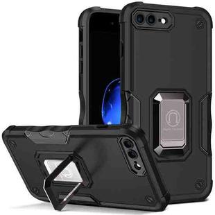 Ring Holder Non-slip Armor Phone Case For iPhone 8 Plus / 7 Plus(Black)