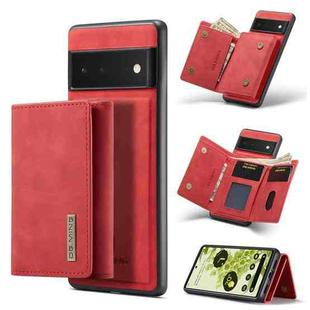 For Google Pixel 6 Pro DG.MING M1 Series 3-Fold Multi Card Wallet Back Cover Leather Phone Case(Red)