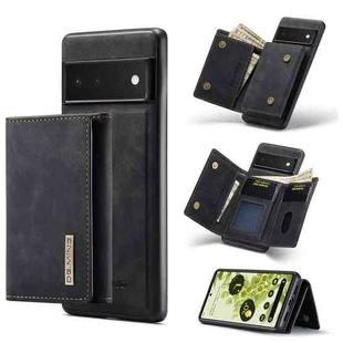 For Google Pixel 6 Pro DG.MING M1 Series 3-Fold Multi Card Wallet + Magnetic Back Cover Case(Black)