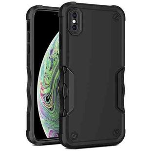 For iPhone XS Max Non-slip Armor Phone Case(Black)