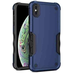 For iPhone XS Max Non-slip Armor Phone Case(Blue)