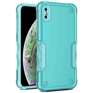 For iPhone XS Max Non-slip Armor Phone Case(Mint Green)