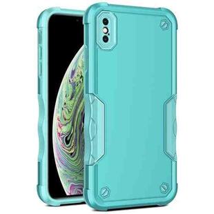 For iPhone X / XS Non-slip Armor Phone Case(Green)