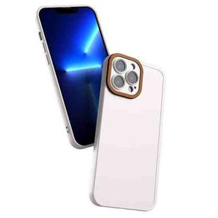 Color-contrast PC + TPU Case For iPhone 13 Pro Max(White+Dark Brown)