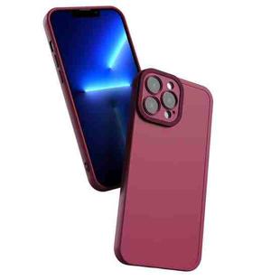 Color-contrast PC + TPU Case For iPhone 11(Wine Red+Rose Red)