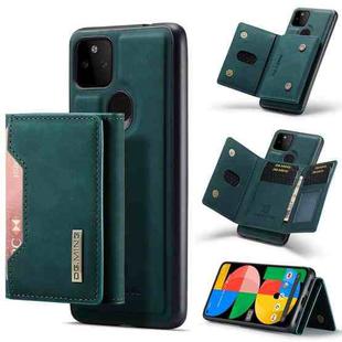 For Google Pixel 5a 5G DG.MING M2 Series 3-Fold Multi Card Bag + Magnetic Back Cover Case(Green)