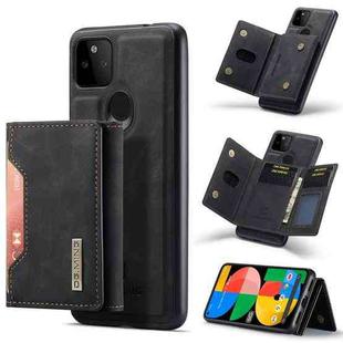 For Google Pixel 5a 5G DG.MING M2 Series 3-Fold Multi Card Bag + Magnetic Back Cover Case(Black)
