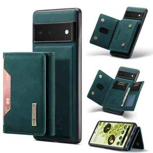 For Google Pixel 6 Pro DG.MING M2 Series 3-Fold Multi Card Bag + Magnetic Back Cover Case(Green)