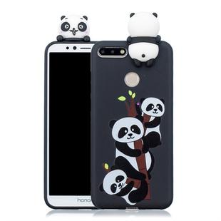 For Huawei Honor 7A Shockproof Cartoon TPU Protective Case(Three Pandas)