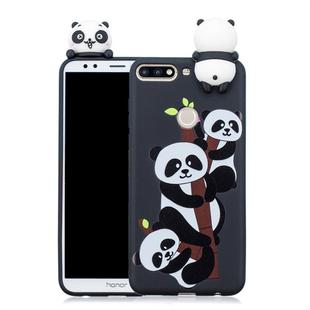 For Huawei Honor 7C Shockproof Cartoon TPU Protective Case(Three Pandas)